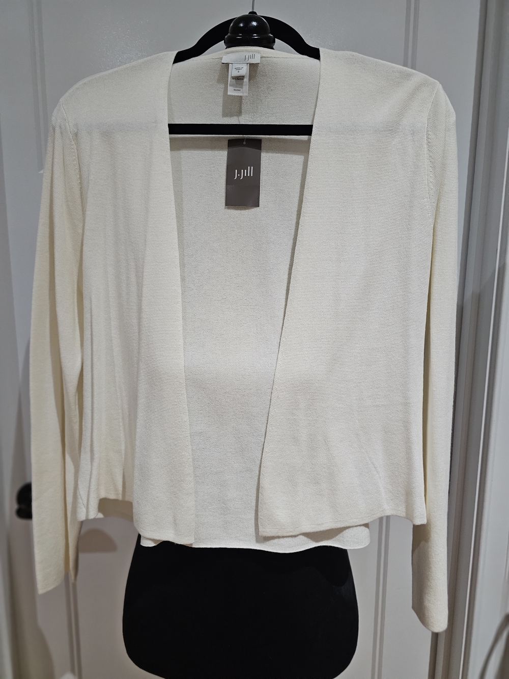 J. Jill Ivory Open-Front Cardigan, NWT